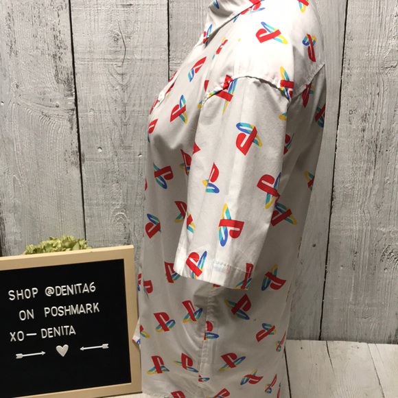 Men’s PlayStation Logo Button Down Shirt M - Picture 3 of 6